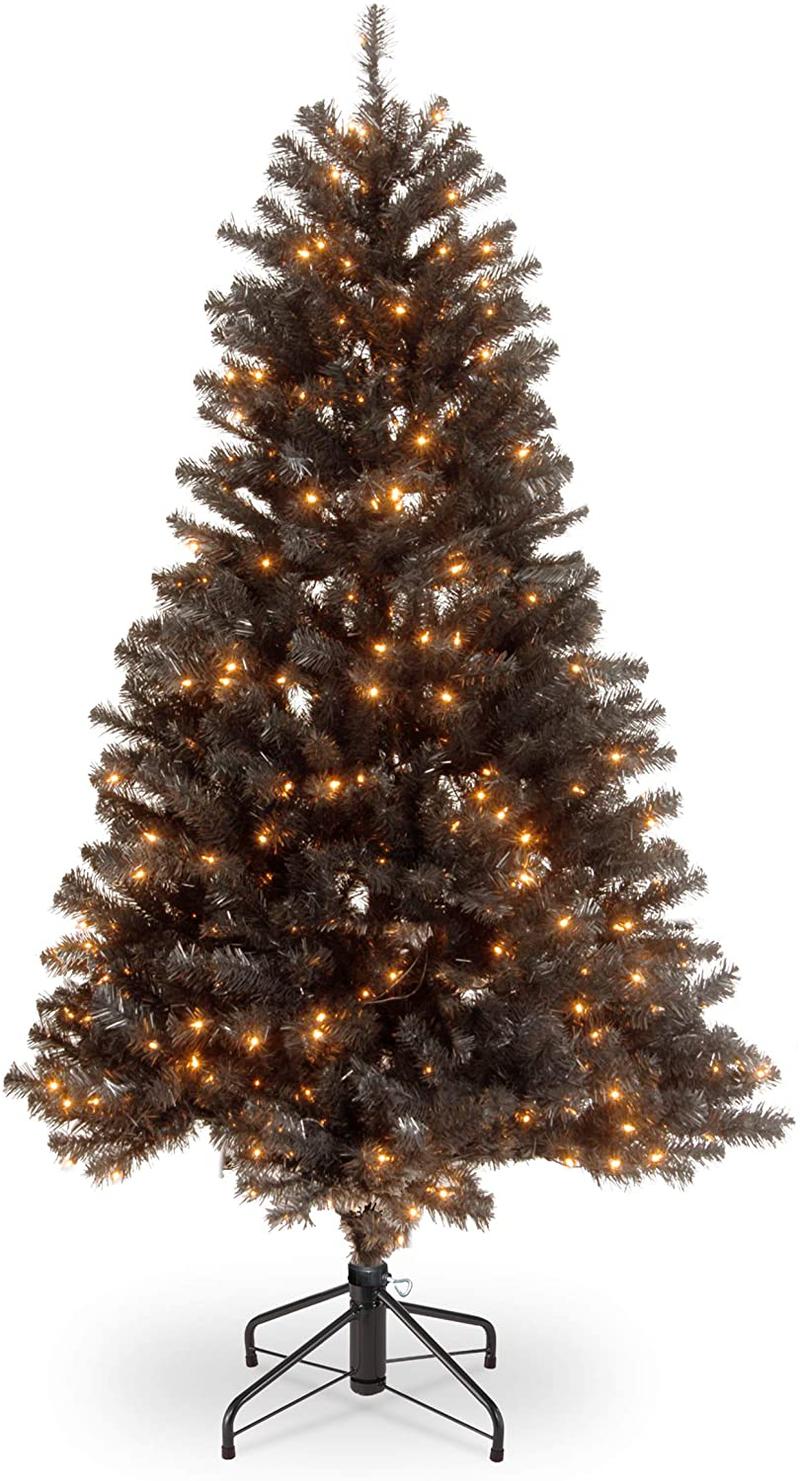 National Tree Company Pre-lit Artificial Christmas Tree | Includes Pre-strung White Lights and Stand | North Valley Black Spruce - 7.5 ft Home & Garden > Decor > Seasonal & Holiday Decorations > Christmas Tree Stands National Tree Company 4.5 ft  