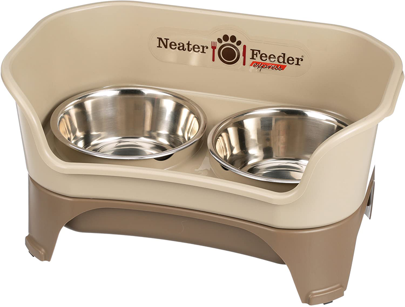 Neater Feeder Express Elevated Dog and Cat Bowls - Raised Pet Dish - Stainless Steel Food and Water Bowls for Small to Large Dogs and Cats Animals & Pet Supplies > Pet Supplies > Dog Supplies Neater Feeder Cappuccino M/L (for Med to Lg Dogs) 