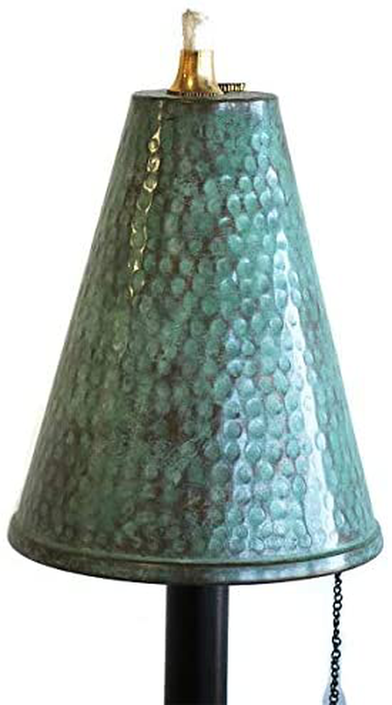 Hawaiian Cone Tiki Style Torch - Outdoor Oil Lamp Includes 3-piece 54” Black Pole for Easy Set Up - 60oz Bowl with Matching Snuffer and Fiberglass Wick Burns for a long time! 4 Pack (Hammered Patina) Home & Garden > Lighting Accessories > Oil Lamp Fuel Legends Direct   