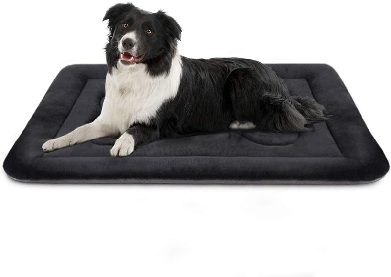 Dog Bed Large Crate Mat 42 in Non-Slip Washable Soft Mattress Kennel Pads Animals & Pet Supplies > Pet Supplies > Dog Supplies > Dog Beds JoicyCo Dark Gray 36" 