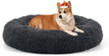 Dog Bed, Calming Cat Bed, Upgraded Thick Pet Donut Cuddler, Detachable Washable Cozy Bed with Anti-Slip & Water-Resistant Bottom, Pet Cushion Bed for Small Medium Large X-Large Dog or Cat Animals & Pet Supplies > Pet Supplies > Dog Supplies > Dog Beds Arien Dark Grey Small(23"*23") 