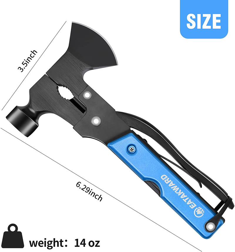Multitool Camping Accessories, 17 in 1 Camping Survival Gear and Equipment, Great Gift for Men, Women, Friend, Husband, Father'S Day, Outdoor Adventure Enthusiast (Blue) Sporting Goods > Outdoor Recreation > Camping & Hiking > Camping Tools Zreneyfex   