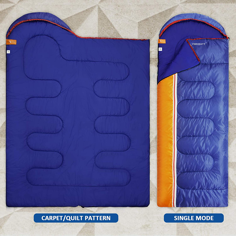 Forceatt Sleeping Bags for Adults &Kids, 50-77 °F Ultralight Backpacking Sleeping Bag Use in Cool & Warm Weather, Water-Resistant, Lightweight 30 Degree Sleeping Bag Great for Hiking, Camping, Indoor. Sporting Goods > Outdoor Recreation > Camping & Hiking > Sleeping BagsSporting Goods > Outdoor Recreation > Camping & Hiking > Sleeping Bags Forceatt   