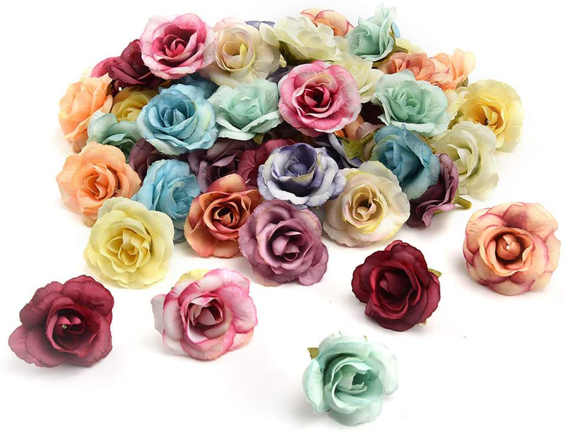 Fake flower heads in bulk wholesale for Crafts Peony Flower Head Silk Artificial Flowers Wedding Decoration DIY Decorative Wreath Fake Flowers Party Birthday Home Decor 30 Pieces 3.5cm (Colorful) Home & Garden > Plants > Flowers Fake flower heads in bulk wholesale Colorful one size 