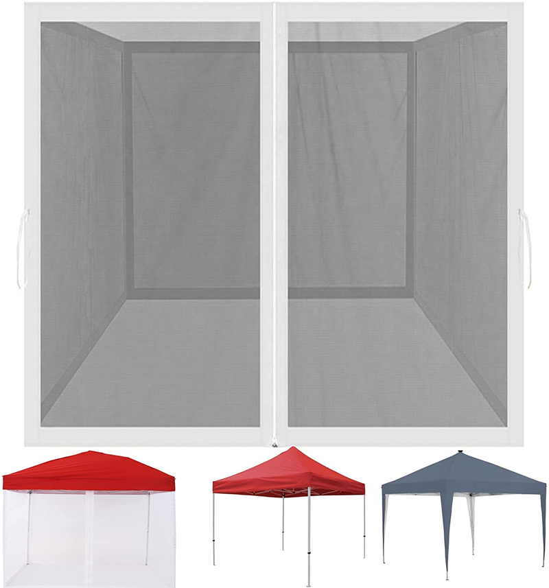 Mosquito Netting Outdoor Screen House Tent Screen Wall with Zipper for Camping, Patio, 10X 10 Gazebo and Tent (Mosquito Net Only White) Sporting Goods > Outdoor Recreation > Camping & Hiking > Mosquito Nets & Insect Screens GREARDEN screen house in white  