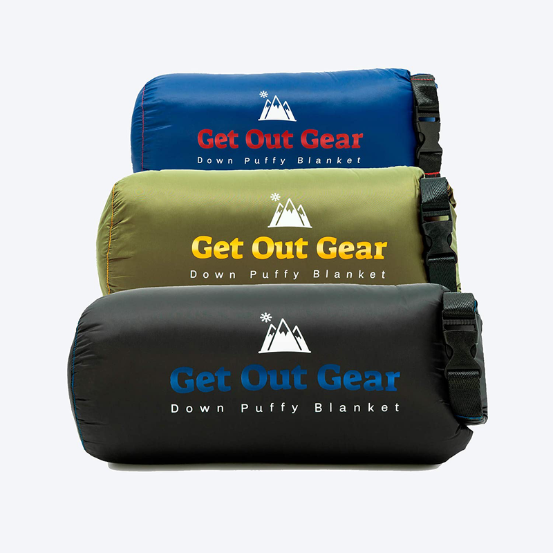 Get Out Gear Down Camping Blanket - Puffy, Packable, Lightweight and Warm | Ideal for Outdoors, Travel, Stadium, Festivals, Beach, Hammock | 650 Fill Power Water-Resistant Backpacking Quilt Home & Garden > Lawn & Garden > Outdoor Living > Outdoor Blankets > Picnic Blankets Get Out Gear   