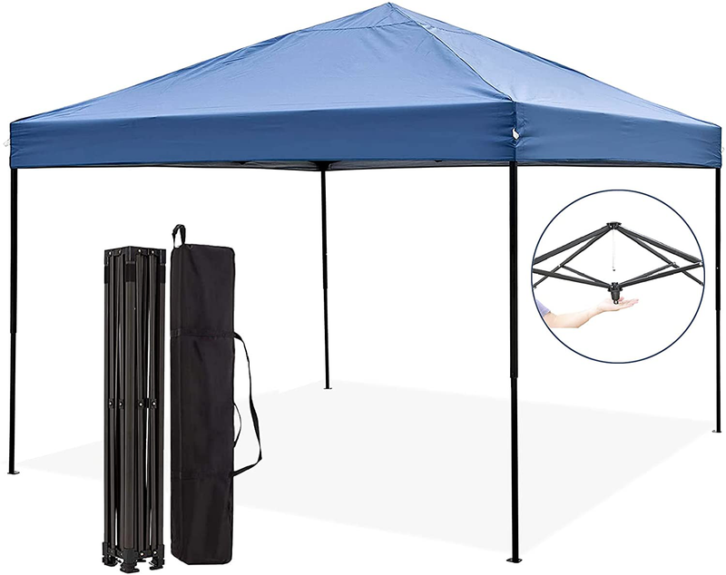 Enoah Outdoor Pop Up Canopy Tent, Easy Set-up 10' x 10' Base 8' x 8' Top,Slant Leg Folding Instant Shelter for Beach,Party and Camping,White Home & Garden > Lawn & Garden > Outdoor Living > Outdoor Structures > Canopies & Gazebos Enoah Blue 10 x 10 