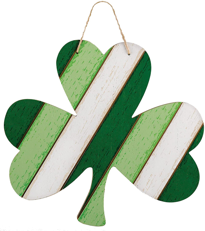 St. Patrick'S Day Shamrock Hanging MDF Sign W/Rope Hanger | 13" X 14" | 1 Pc Arts & Entertainment > Party & Celebration > Party Supplies amscan   