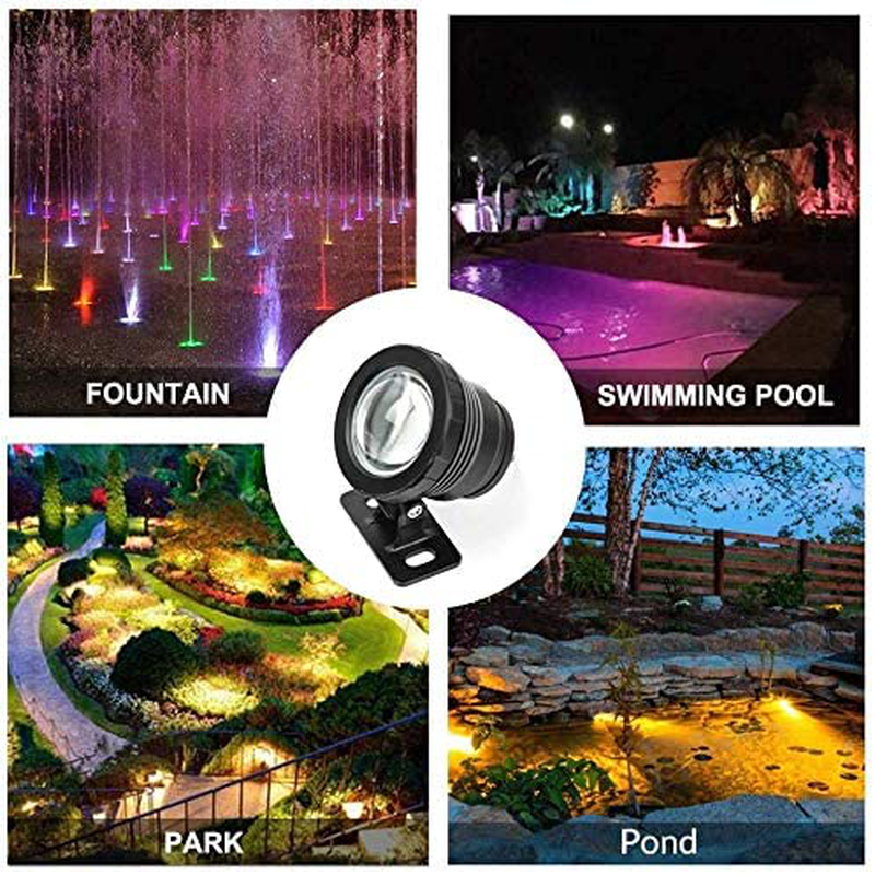 Submersible LED Lights Underwater 2Pack,Waterproof Outdoor Pond Lights with Remote Control,16 Color Changing Landscape Light Dimmable Spotlight for Aquarium Garden Pool Fountain Waterfall Home & Garden > Pool & Spa > Pool & Spa Accessories GOESWELL   