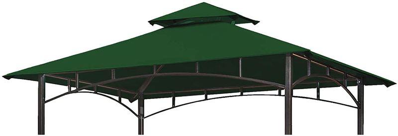 Eurmax 5FT x 8FT Double Tiered Replacement Canopy Grill BBQ Gazebo Roof Top Gazebo Replacement Canopy Roof（Cocoa） Home & Garden > Lawn & Garden > Outdoor Living > Outdoor Structures > Canopies & Gazebos Eurmax Forest Green  