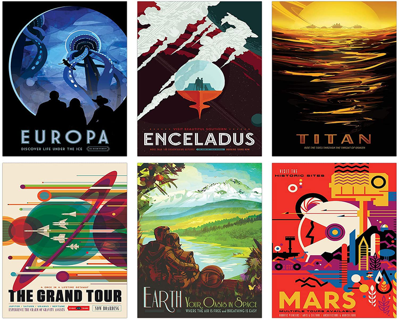 NASA Space Wall Decor - Set of Six 8x10 Glossy Prints - Perfect Future Planet Travel Room Art Posters Home & Garden > Decor > Artwork > Posters, Prints, & Visual Artwork TnT Prints NASA Space  