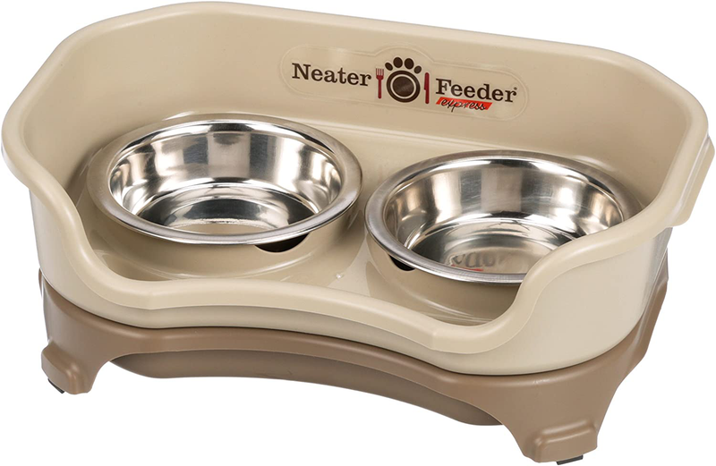 Neater Feeder Express Elevated Dog and Cat Bowls - Raised Pet Dish - Stainless Steel Food and Water Bowls for Small to Large Dogs and Cats Animals & Pet Supplies > Pet Supplies > Dog Supplies Neater Feeder Cappuccino S (for Cats) 