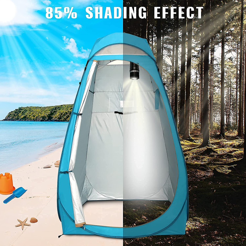 COMMOUDS Pop up Privacy Tent 6.11FT Extra-Tall Portable Camping Shower Tent, Outdoor Toilet Dressing Changing Room Fishing Shade with Carry Bag, UPF 50+ Sporting Goods > Outdoor Recreation > Camping & Hiking > Portable Toilets & ShowersSporting Goods > Outdoor Recreation > Camping & Hiking > Portable Toilets & Showers COMMOUDS   