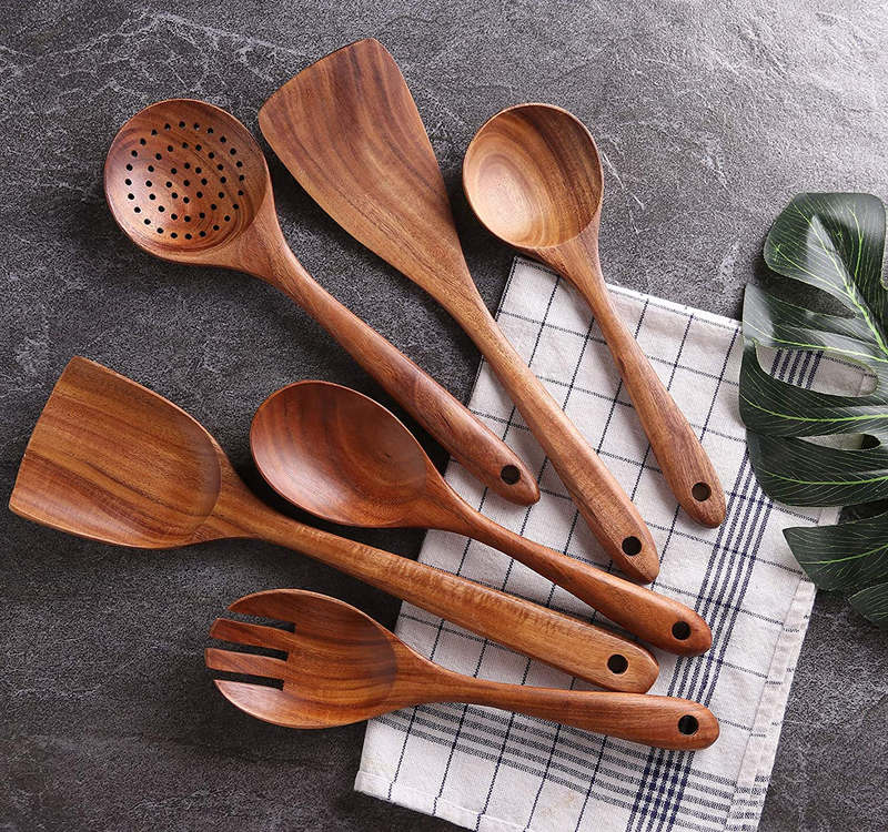 Kitchen Utensils Set,NAYAHOSE Wooden Cooking Utensil Set Non-stick Pan Kitchen Tool Wooden Cooking Spoons and Spatulas Wooden Spoons for cooking salad fork Home & Garden > Kitchen & Dining > Kitchen Tools & Utensils NAYAHOSE   