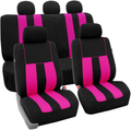 FH Group FB036BLACK115 Seat Cover (Airbag Compatible and Split Bench Black) Vehicles & Parts > Vehicle Parts & Accessories > Motor Vehicle Parts > Motor Vehicle Seating FH Group Pink  