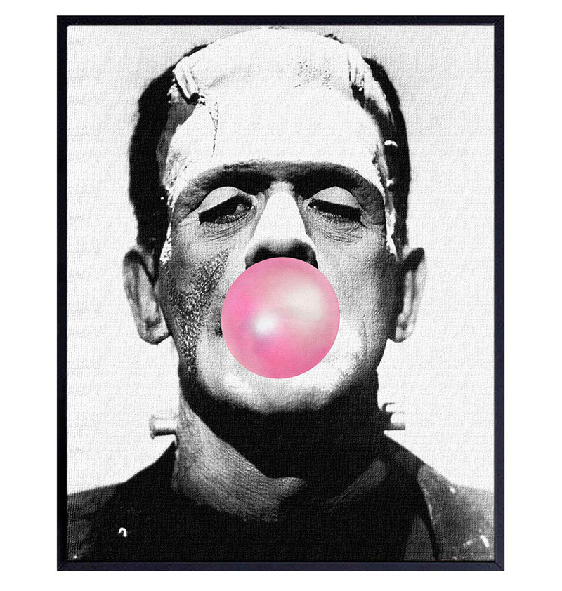 Frankenstein Poster - 8x10 Vintage Hollywood Wall Decor - Humorous Gift for Goth, Gothic Fan - Funny Retro Photo Photograph Wall Art Decor - Room Decorations Picture for Men, Kids, Teens Bedroom Arts & Entertainment > Party & Celebration > Party Supplies Yellowbird Art & Design Default Title  
