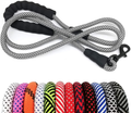 MayPaw Heavy Duty Rope Dog Leash, 6/8/10 FT Nylon Pet Leash, Soft Padded Handle Thick Lead Leash for Large Medium Dogs Small Puppy Animals & Pet Supplies > Pet Supplies > Dog Supplies MayPaw black white 1/4" * 6' 