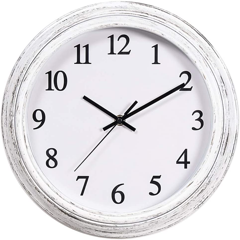 Kingrol 12-Inch Vintage Wall Clock, Silent Non Ticking Quality Quartz Clock, Easy to Read Decorative Clock for Home Office School