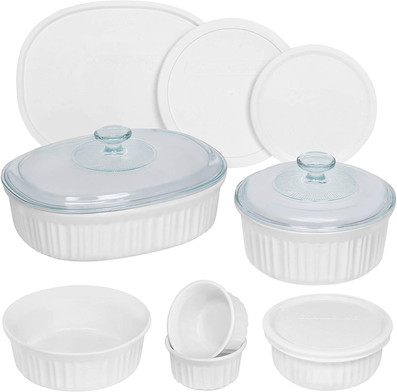 CorningWare French White Round and Oval Ceramic Bakeware, 12-Piece Home & Garden > Kitchen & Dining > Cookware & Bakeware Corningware 12-Piece (New)  