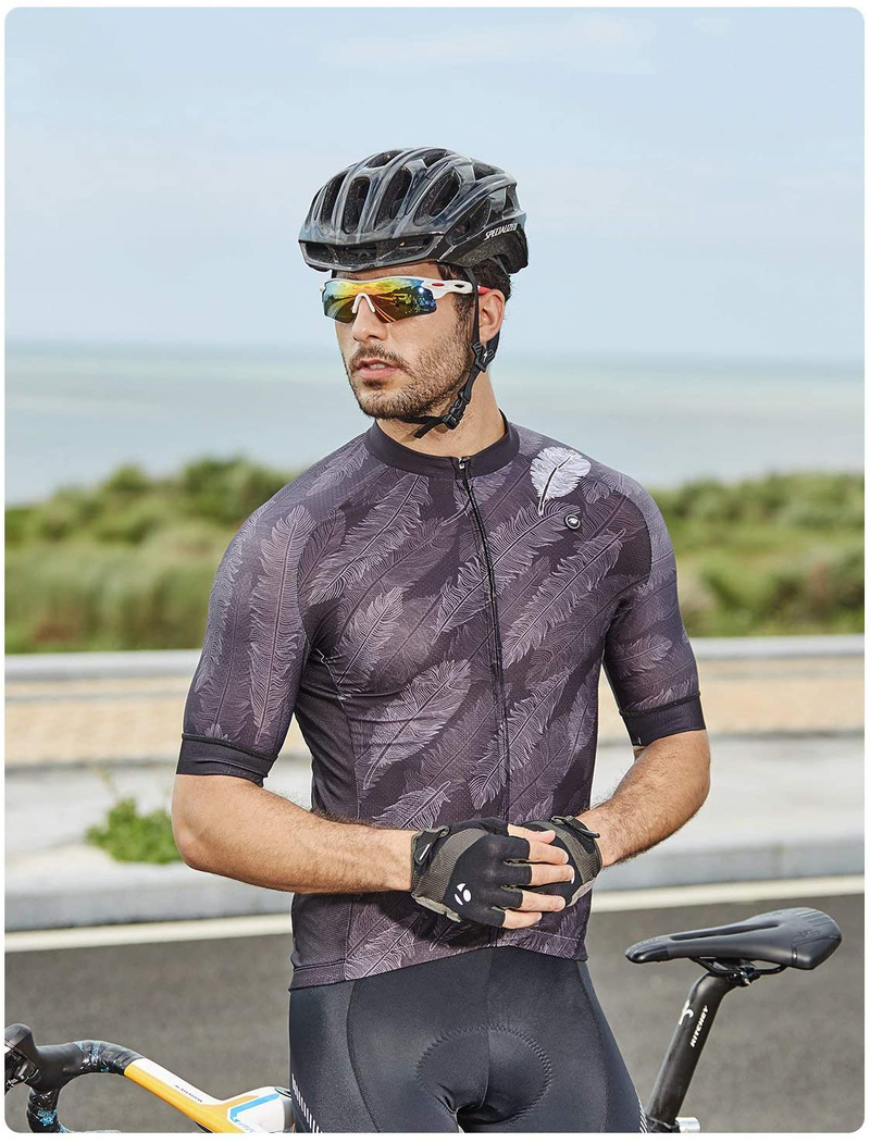 RION Men's Cycling Jersey Breathable Bike Shirt Short Sleeve Tops Pockets (New Size Chart) Sporting Goods > Outdoor Recreation > Cycling > Cycling Apparel & Accessories RION   