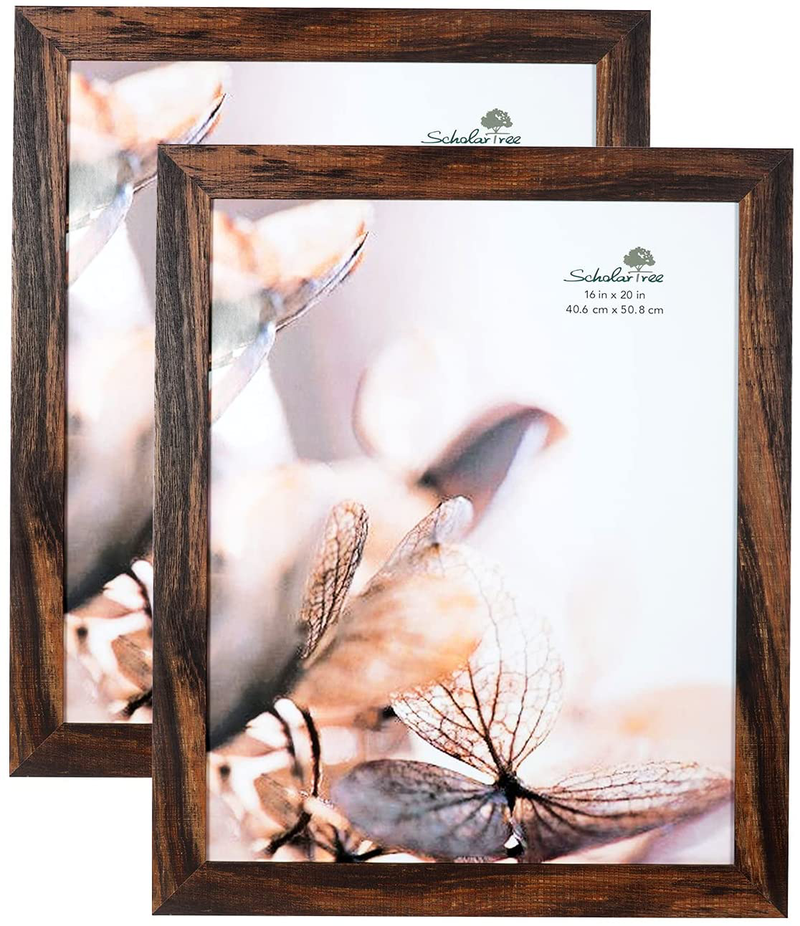 Scholartree Wooden Grey 8x10 Picture Frame 2 Set in 1 Pack Home & Garden > Decor > Picture Frames Scholartree Brown 18x24 inches 