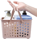 NINU Portable Shower Caddy Basket Tote , Plastic Cleaning Supply Caddy Bathroom Organizer with Handles for College Dorm Room Essentials, Garden, Pool, Camp, Gym, Beach (Blue) Sporting Goods > Outdoor Recreation > Camping & Hiking > Portable Toilets & Showers NINU Direct Pink  