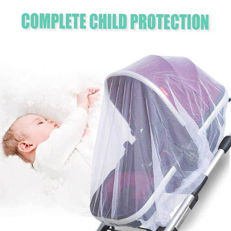 Mosquito Net for Stroller - 2 Pack Durable Baby Stroller Mosquito Net - Perfect Bug Net for Strollers, Bassinets, Cradles, Playards, Pack N Plays and Portable Mini Crib (White) … Sporting Goods > Outdoor Recreation > Camping & Hiking > Mosquito Nets & Insect Screens Sysmie   