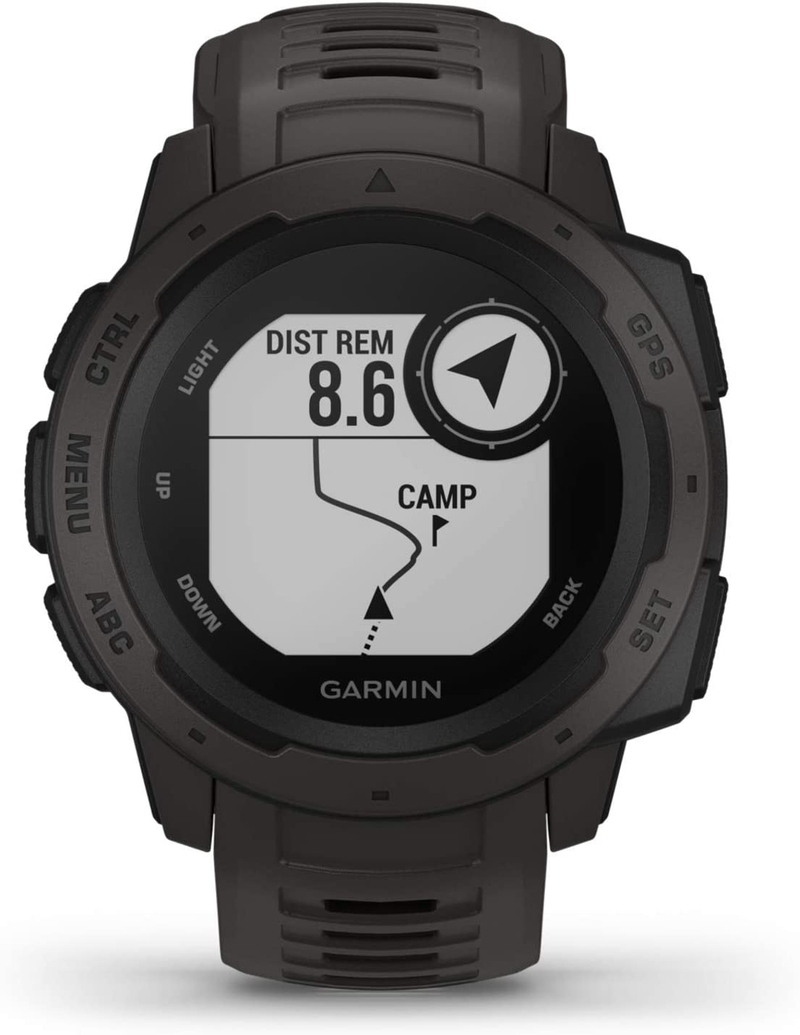 Garmin 010-02064-00 Instinct, Rugged Outdoor Watch with GPS, Features Glonass and Galileo, Heart Rate Monitoring and 3-Axis Compass, Graphite Apparel & Accessories > Jewelry > Watches Garmin   