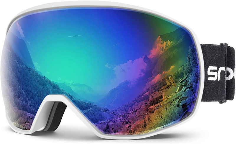 Snowledge Ski Goggles for Men Women with UV Protection, Anti-Fog Dual Lens  Snowledge 09 W-fk Green  