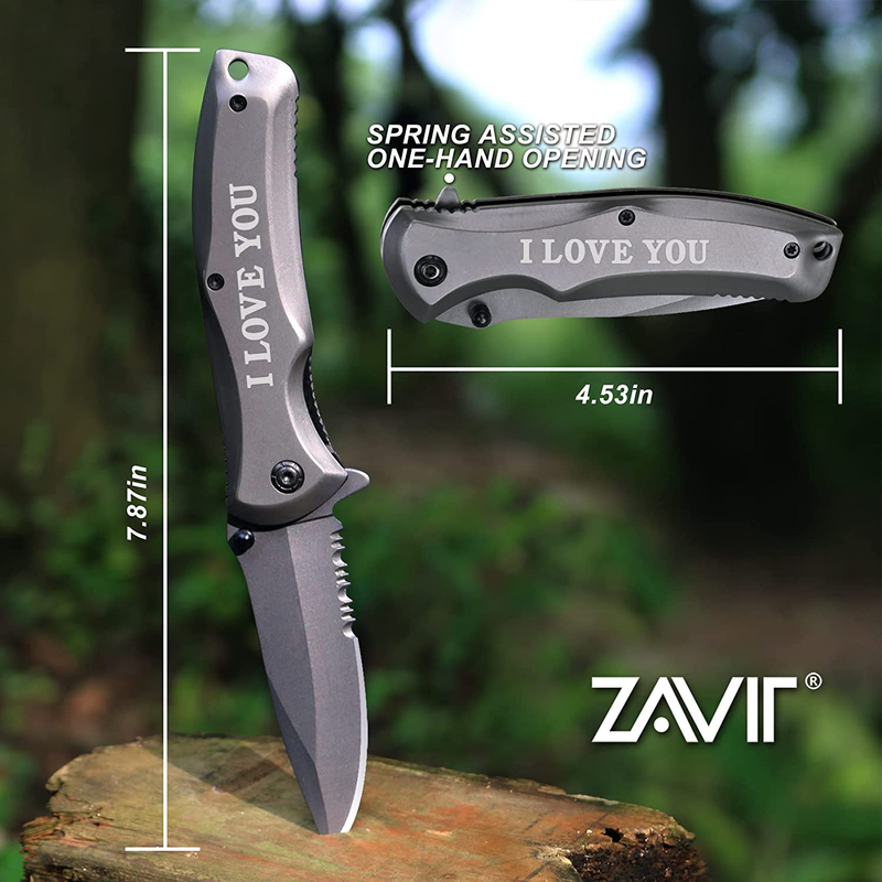 Gifts for Him Husband Men Dad,"I LOVE You"Pocket Knife,Anniversary Birthday Gifts Ideas,Christmas Stocking Stuffers Gifts for Men,Valentines Day Gifts for Boyfriend,Fathers Day Him Unique Gifts Home & Garden > Decor > Seasonal & Holiday Decorations ZAVIT   