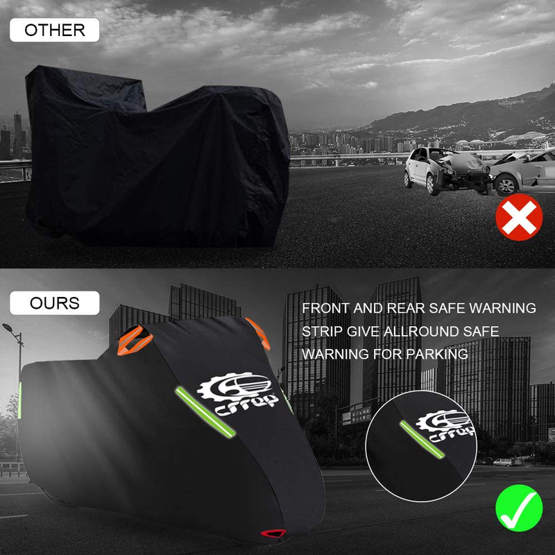 Upgraded XXL Motorcycle Cover Waterproof Outdoor - Thicker and Tear Proof Scooter Cover Against Dust Rain UV - Compatible with 104'' Harley Davison, Honda, Yamaha (XXL) Vehicles & Parts > Vehicle Parts & Accessories > Vehicle Maintenance, Care & Decor > Vehicle Covers > Vehicle Storage Covers > Motorcycle Storage Covers Helen Butler   