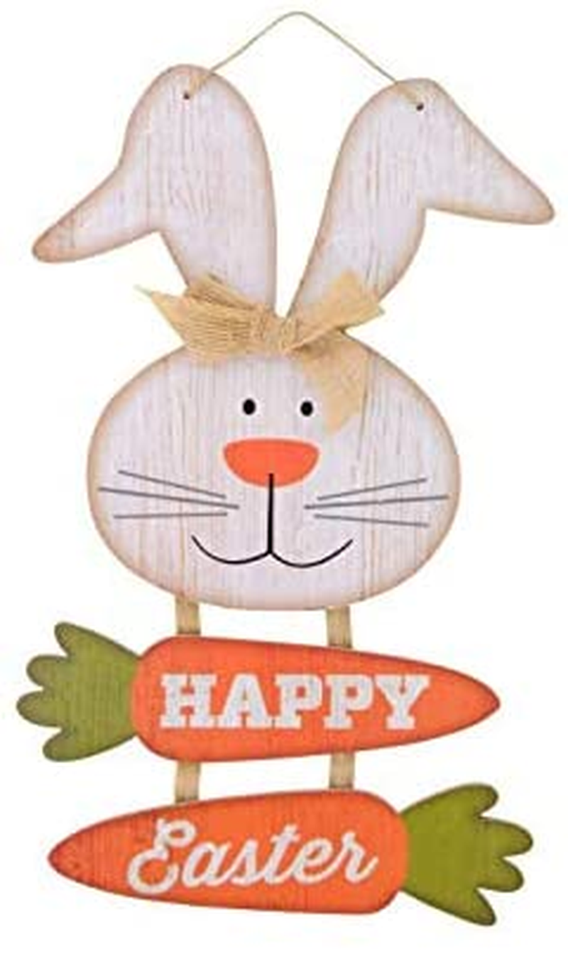 Greenbrier Easter Decorations Rabbit Sign Hanging Wall Decor Happy Easter Truck Signs (Rabbit Happy Easter) Home & Garden > Decor > Seasonal & Holiday Decorations Greenbrier   