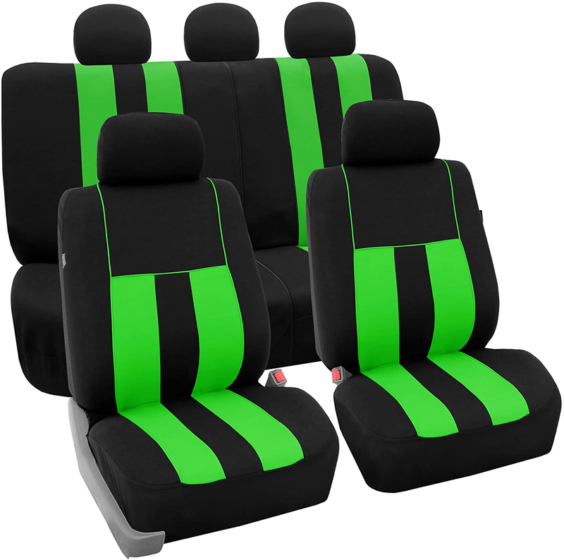 FH Group FB036BLACK115 Seat Cover (Airbag Compatible and Split Bench Black) Vehicles & Parts > Vehicle Parts & Accessories > Motor Vehicle Parts > Motor Vehicle Seating FH Group Green  