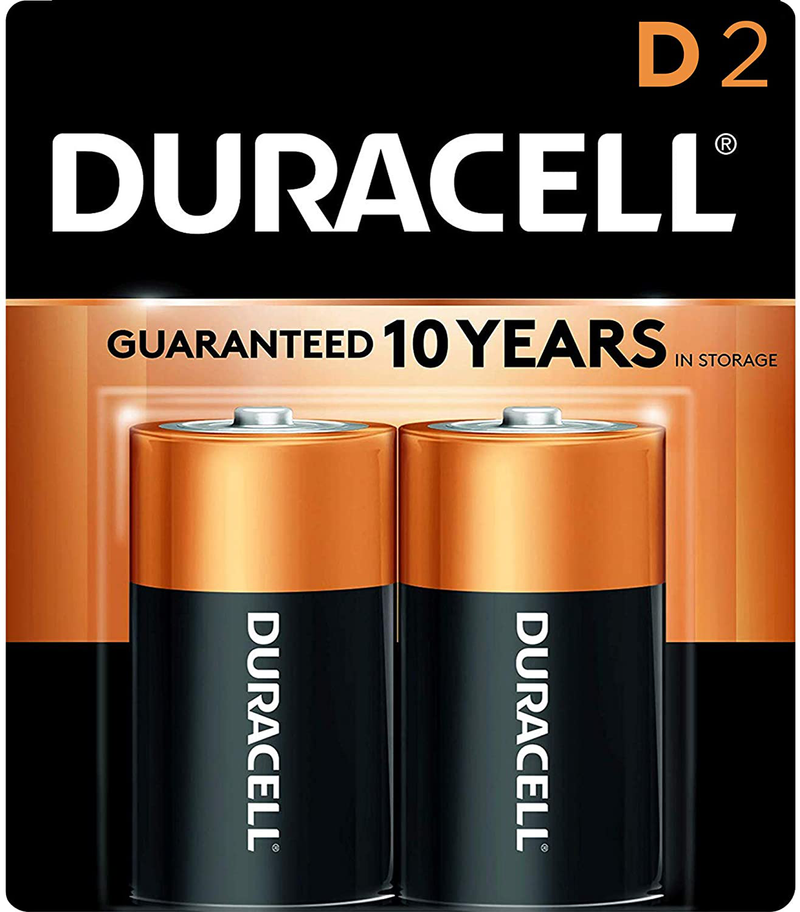 Duracell - CopperTop D Alkaline Batteries with Recloseable Package - Long Lasting, All-Purpose D Battery for Household and Business - 8 Count Electronics > Electronics Accessories > Power > Batteries Duracell 2 Count  