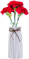 Mozing Green Flower Ceramic Vases Decorative Flower Vase for Home Bedroom Office Wedding Ceremony , Desktop Center Vase (Green) Home & Garden > Decor > Vases Mozing Small White  