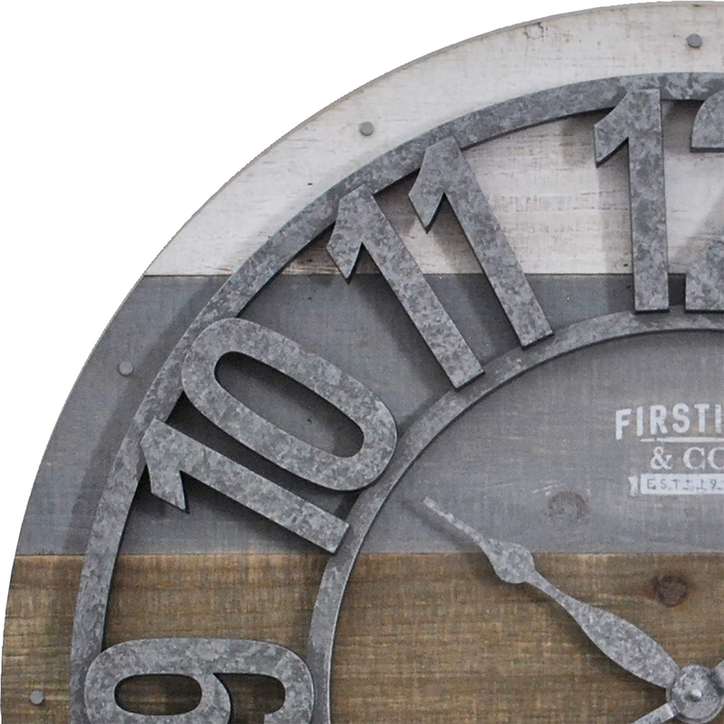 FirsTime & Co. Shabby Planks Wall Clock, 27", Rustic Gray Home & Garden > Decor > Clocks > Wall Clocks FirsTime & Co.   