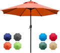 Sunnyglade 9Ft Patio Umbrella Outdoor Table Umbrella with 8 Sturdy Ribs (Tan) Home & Garden > Lawn & Garden > Outdoor Living > Outdoor Umbrella & Sunshade Accessories Sunnyglade Orange  