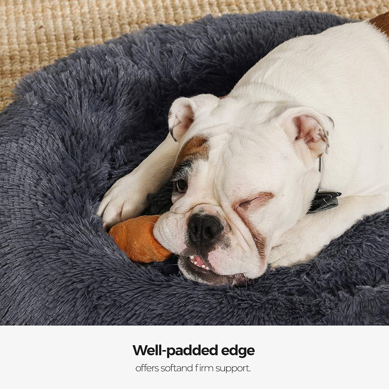 FEANDREA Dog Bed, Cat Bed, Soft Plush Surface, Donut-Shaped Dog Sofa with Removable Inner Cushion, Washable Animals & Pet Supplies > Pet Supplies > Dog Supplies > Dog Beds FEANDREA   