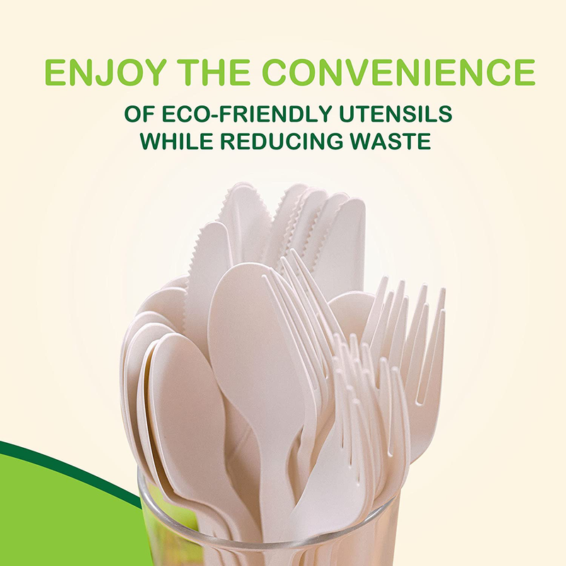 EcoFairy - 300-Piece Compostable Cutlery Set, Zero Waste Serving Utensils Set for Parties and Camping Trips, Biodegradable Kitchen Utensil Set Home & Garden > Kitchen & Dining > Tableware > Flatware > Flatware Sets ECO FAIRY   