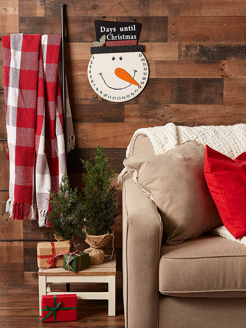 DII Holiday Wall Décor Decorative Hanging, 16.5x12.75x1, Snowman Countdown