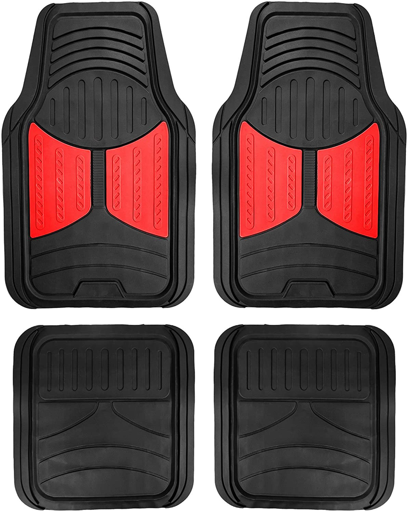 FH Group F11313 Monster Eye Trimmable Floor Mats (Red) Full Set - Universal Fit for Cars Trucks and SUVs Vehicles & Parts > Vehicle Parts & Accessories > Motor Vehicle Parts > Motor Vehicle Seating FH Group Red  