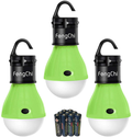 Fengchi LED Camping Lantern, [3 Pack] Portable Outdoor Tent Light Emergency Bulb Light for Camping, Hiking, Fishing,Hurricane, Storm, Outage. Sporting Goods > Outdoor Recreation > Camping & Hiking > Tent Accessories FengChi Green  