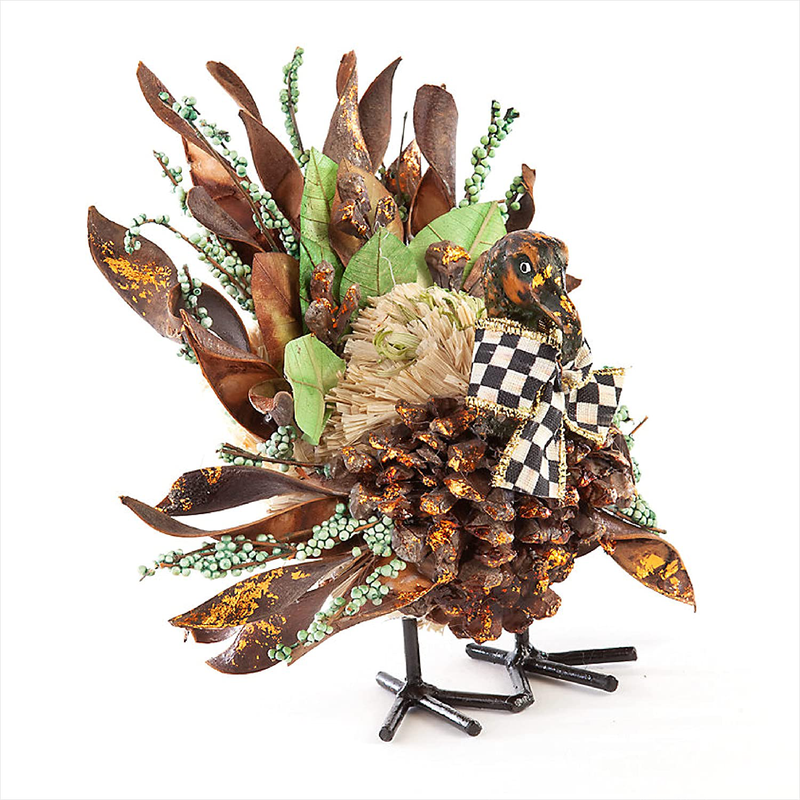 MacKenzie-Childs Small Autumn Naturals Turkey, Shelf Decor and Home Decoration for Living Rooms, Kitchens, and Bedrooms Home & Garden > Decor > Seasonal & Holiday Decorations& Garden > Decor > Seasonal & Holiday Decorations MacKenzie-Childs Naturals Turkey  