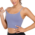 Lemedy Women Padded Sports Bra Fitness Workout Running Shirts Yoga Tank Top Apparel & Accessories > Clothing > Underwear & Socks > Bras Lemedy Lavender Small 