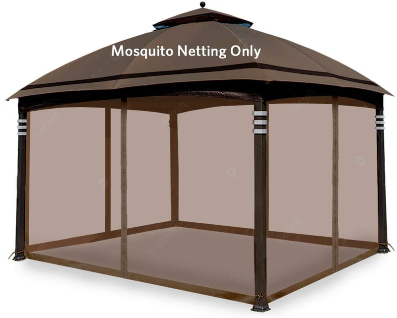 Hofzelt Gazebo Replacement Mosquito Netting Screen Walls for 10' X 12' Gazebo Canopy (Mosquito Net Only, Not Including Canopy and Metal Models) Black Sporting Goods > Outdoor Recreation > Camping & Hiking > Mosquito Nets & Insect Screens Hofzelt Brown 10'x10' 