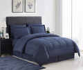 Sweet Home Collection 8 Piece Comforter Set Bag with Unique Design, Bed Sheets, 2 Pillowcases & 2 Shams Down Alternative All Season Warmth, Queen, Dobby Gray Home & Garden > Linens & Bedding > Bedding Sweet Home Collection Greek Key Navy King 