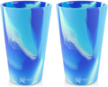 Silipint Silicone Pint Glass. Unbreakable, Reusable, Durable, and Guaranteed for Life. Shatterproof 16 Ounce Silicone Cups for Parties, Sports and Outdoors (2-Pack, Arctic Sky & Hippy Hop) Home & Garden > Kitchen & Dining > Tableware > Drinkware Silipint Arctic Sky 2-Pack 