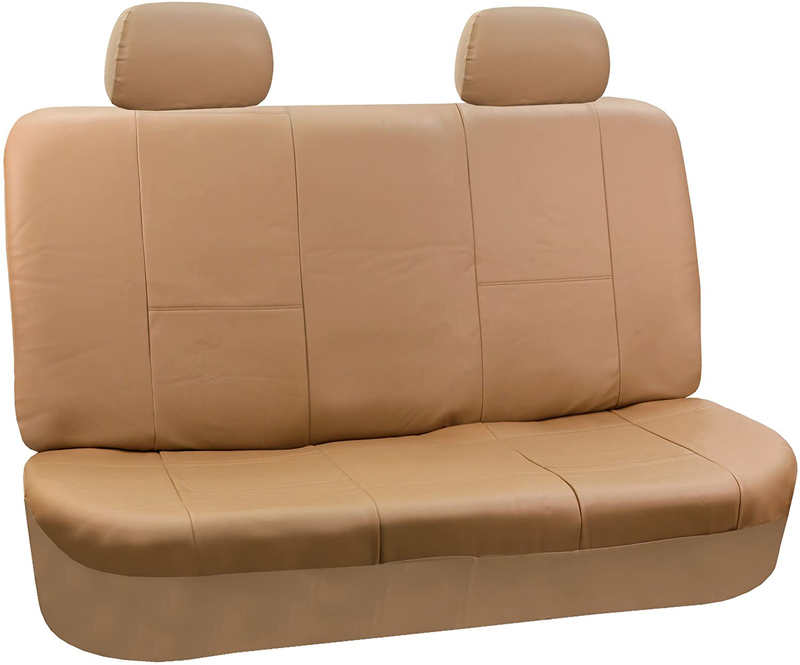 FH-PU001114 PU Leather Car Seat Covers Solid Tan color