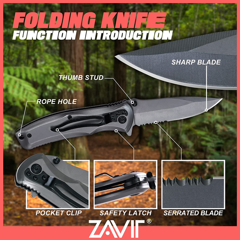 Pocket Knife,Mens Gifts for Him Dad Boyfriend Husband,Christmas Stocking Stuffers,Anniversary Valentines Day Gifts,Fathers Day Birthday Gifts.Gadget for Hunting Fishing Survival Camping Hiking. Home & Garden > Decor > Seasonal & Holiday Decorations ZAVIT   