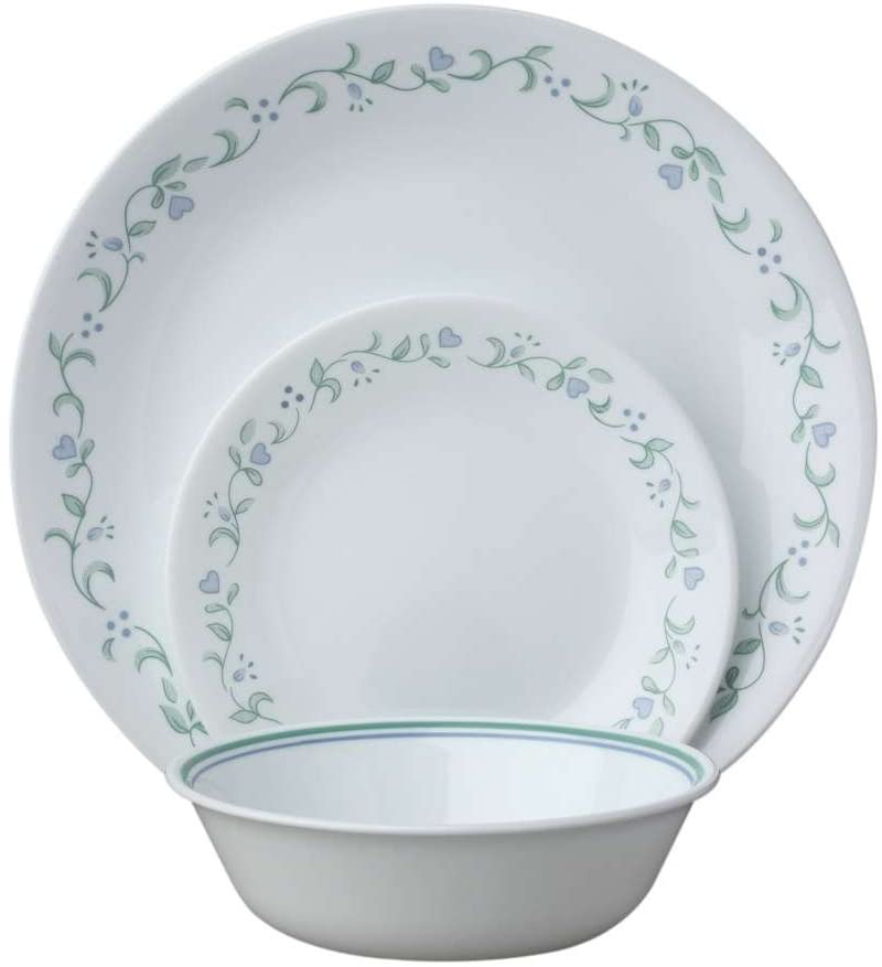 Corelle Service for 6, Chip Resistant, Winter Frost White Dinnerware Set, 18-Piece Home & Garden > Kitchen & Dining > Tableware > Dinnerware Corelle Country Cottage Plates 